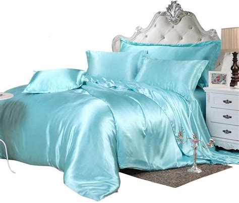 Vuvet Bedding 100 Pure Silk Satin Sheet Set 7pcs Silk Fitted Sheet 15