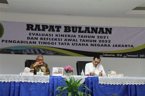 RAPAT BULANAN DI AWAL TAHUN 2022 PADA PENGADILAN TINGGI TATA USAHA