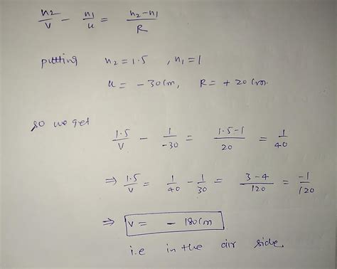 A spherical convex surface of radius of curvature 20cm,made of glass ...