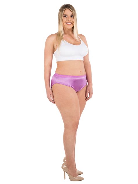 Womens Silky Sexy Satin Bikini Panties S Plus Size Women Underwear Pack EBay