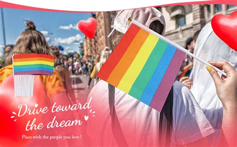Amazon Pcs Gay Pride Flags Mini Rainbow Flag Lesbian Flag