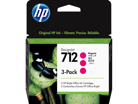 HP 712 3 lü paket 29 ml Macenta DesignJet Mürekkep Kartuşu HP Türkiye