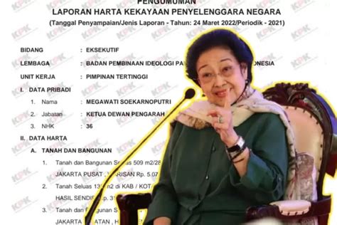 Punya Puluhan Tanah Dan Belasan Mobil Segini Harta Kekayaan Megawati