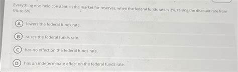 Solved Everything Else Held Constant In The Market For Chegg