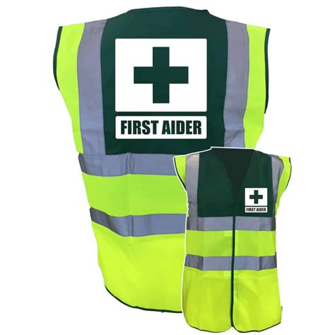 Premium First Aider Big Two Tone Hi Vis Vest Brook Hi Vis