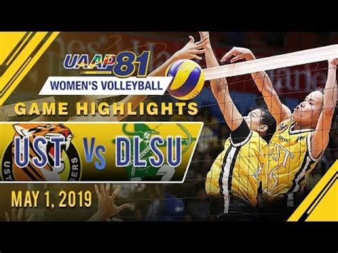 UAAP 81 WV UST Vs DLSU Game Highlights May 1 2019 YouTube