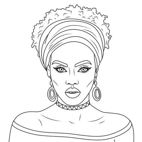 Pin By Pam Vallquist On Color Faces Coloring Pages African Drawings