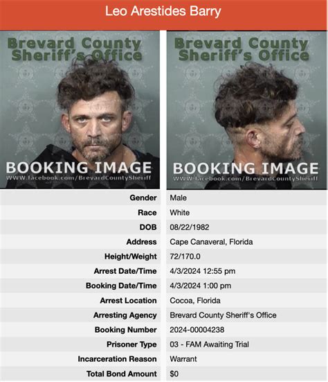 Recent Jail Mugshots in Brevard County Florida