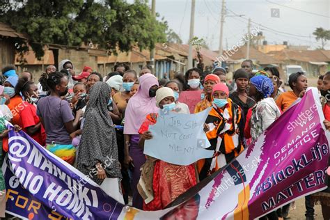 Kenyan Sex Workers Hold Placards Shout Editorial Stock Photo Stock