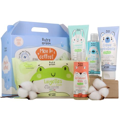 MKL Baby Green coffret produits bébé Idée cadeau naissance