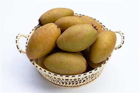 Premium Photo Fresh Sapodilla Fruit On White Background