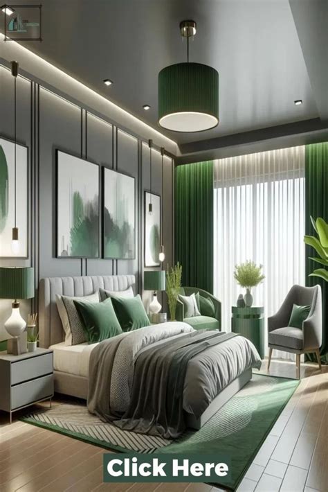 32 Stunning Green And Grey Bedroom Designs To Transform Your Space En 2024