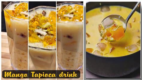 Mango Tapioca Jelly Drink Healthy Summer Drink Recipe YouTube