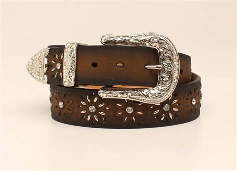 Ariat Ladies 1 12 Lace Rhinestone Starburst Western Belt