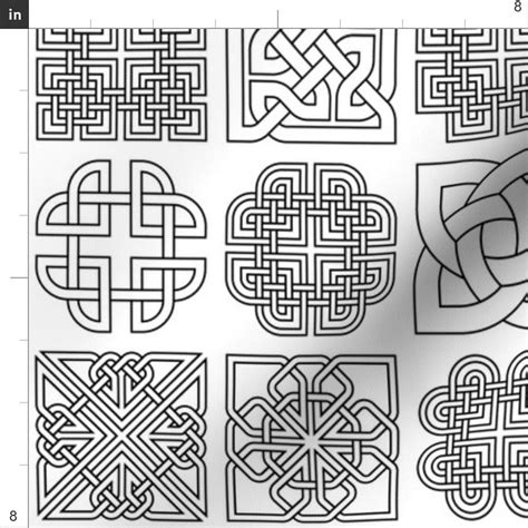 13835530 © celtic knotwork sampler Fabric | Viking pattern, Geometric ...