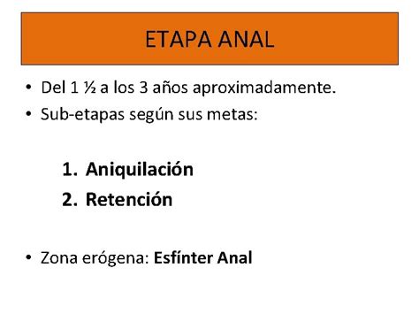 Etapa Anal Del A Los Aos