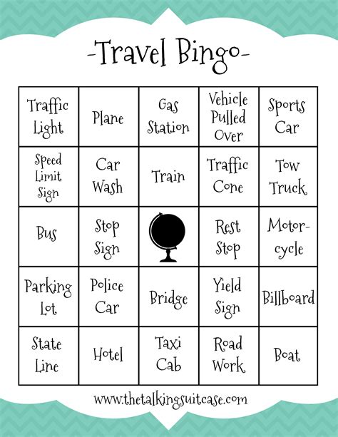 Free Travel Theme Printables - Templates Printable