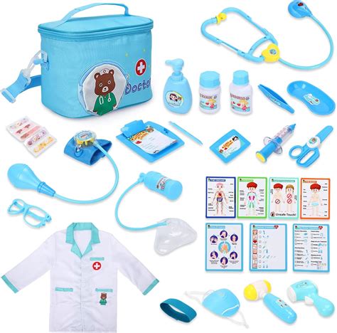 Malette Docteur Enfant 31 Pièces Kit Docteur Enfant avec Blouse et