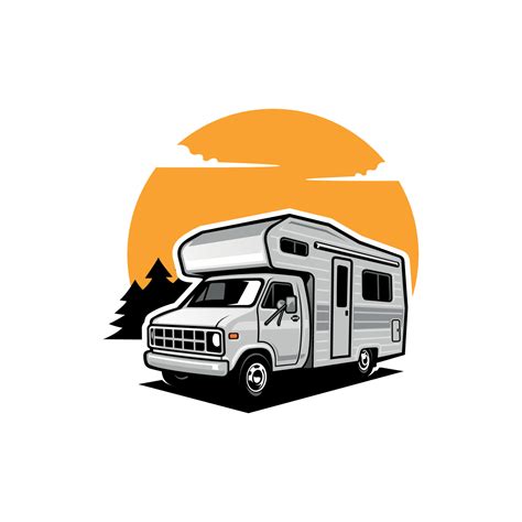 retro rv camper car illustration logo vector 10841302 Vector Art at Vecteezy