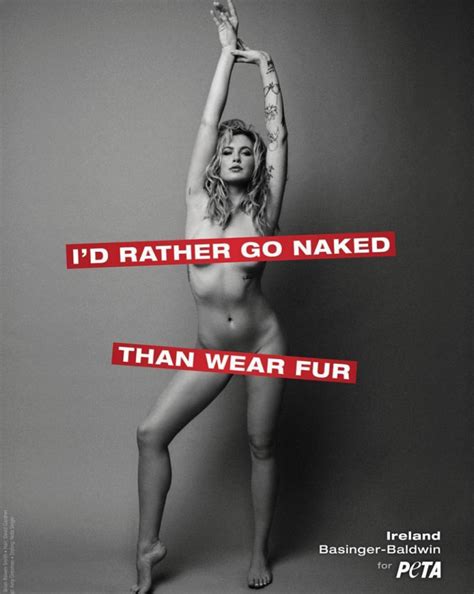 Ireland Baldwin Posing Naked For PETA Of The Day DrunkenStepFather