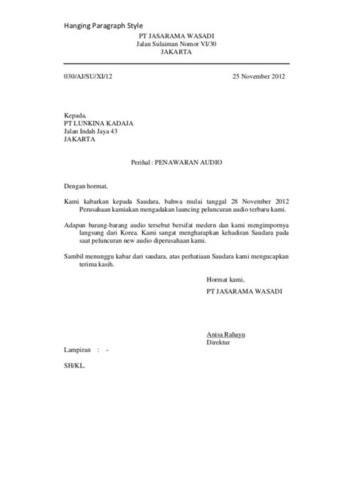 Contoh Surat Undangan Rapat Perusahaan Full Block Style Contoh Surat