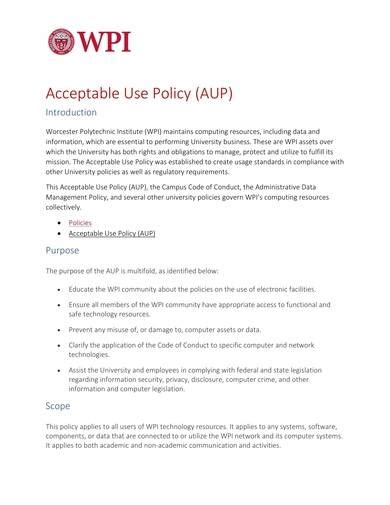 FREE 9 Sample Acceptable Use Policies In PDF