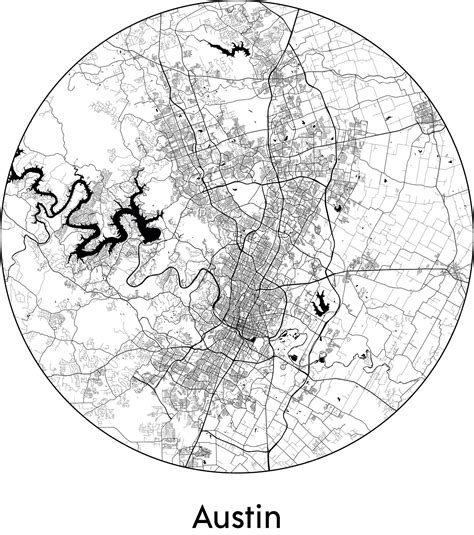 Premium Vector | City map north america united states austin vector