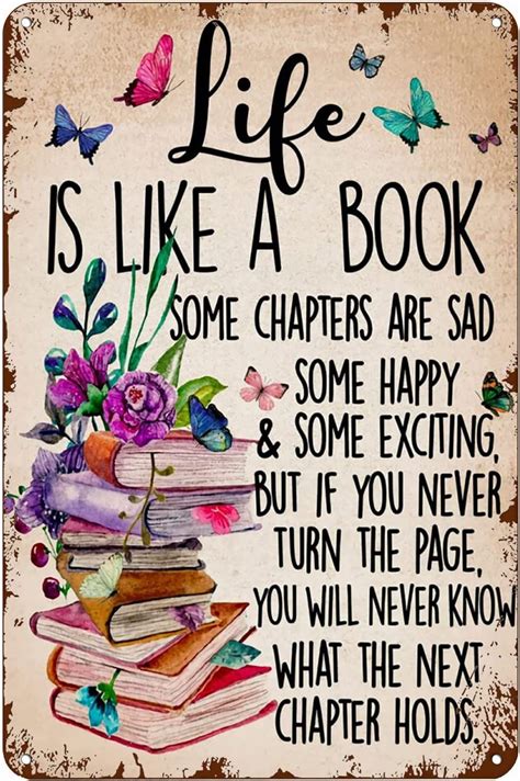 A Sign That Says Life Is Like A Book