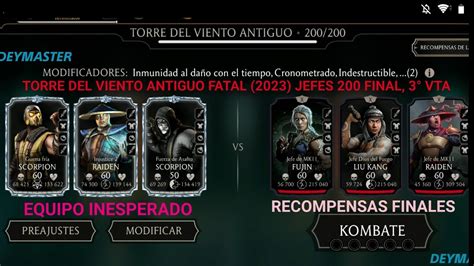 TORRE DEL VIENTO ANTIGUO FATAL JEFES 200 FINAL 3 VTA RECOMPENSAS