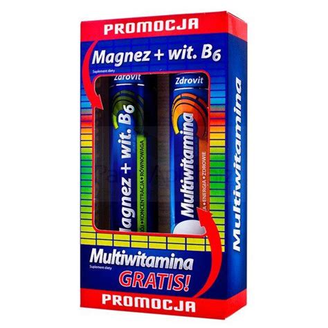 Zdrovit Magnez z Witaminą B6 Multiwitamina 24 tabletki musujące