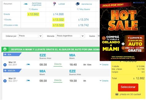 Hot Sale Despegar Comprás vuelo a Orlando o Miami y te dan el alquiler
