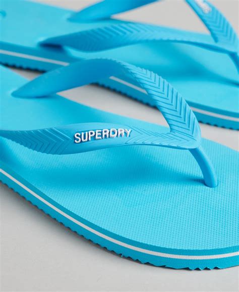Mens Vintage Classic Flip Flops In Beach Blue Superdry Uk