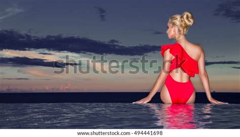 Elegant Sexy Woman Luxury Bikini On Stock Photo 494441698 Shutterstock