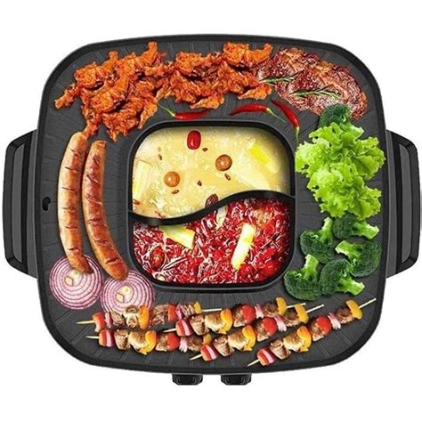 Luernas Plaque De Cuisson Grill De Table Bbq Grill Rack Barbecue Électrique Hot Pot Gril