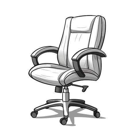 Premium Vector Hand Drawn Office Chair Cartoon Vector Illustration