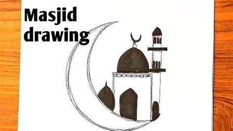 How To Draw Mosque Easy Mosque Drawing How To Draw Masjid Masjid