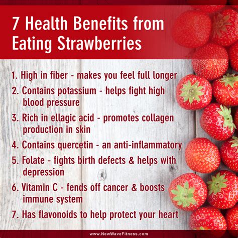 health benefits  eating strawberries  wave fitness