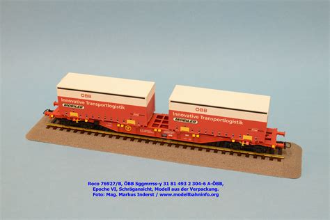 Roco 76927 – ÖBB Containertragwagen Sggmrrss-y – modellbahninfo.org