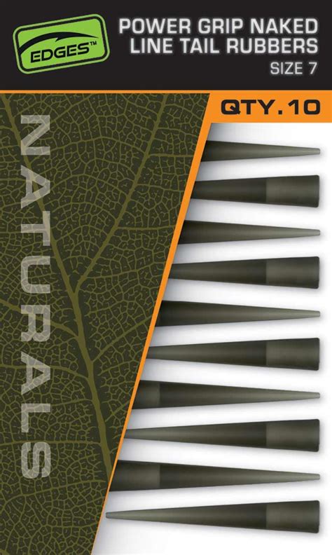 Fox Naturals Power Grip Naked Line Tail Rubbers Size 7 The Tackle Store