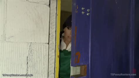 Manager TS Foxxy Caught Horny Blonde Colleague Roxy Rox Masturbate In Storage Room Then Took And