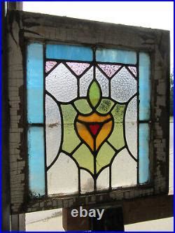 Antique Stained Glass Window Colorful X Architectural Salvage