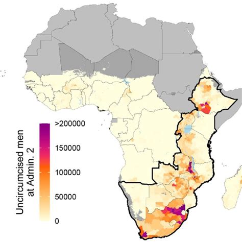 Range Of Estimated Male Circumcision Prevalence At The Second