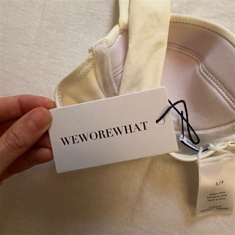 Swim Nwt Weworewhat Claudia Bikini Top Size S In Offwhite Poshmark