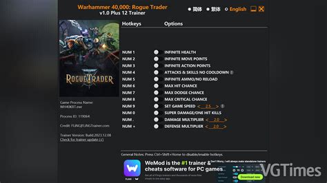 Warhammer Rogue Trader Cheat Engine