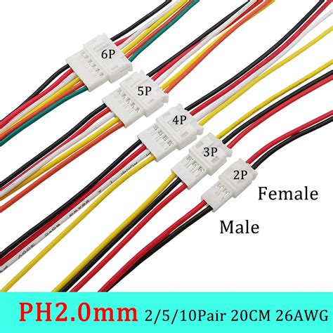 Conector De Cable El Ctrico JST PH 2 0 Micro JST PH2 0mm 2 5 10