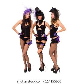 Three Sexy Girls Wearing Black Lingerie Stock Photo Shutterstock