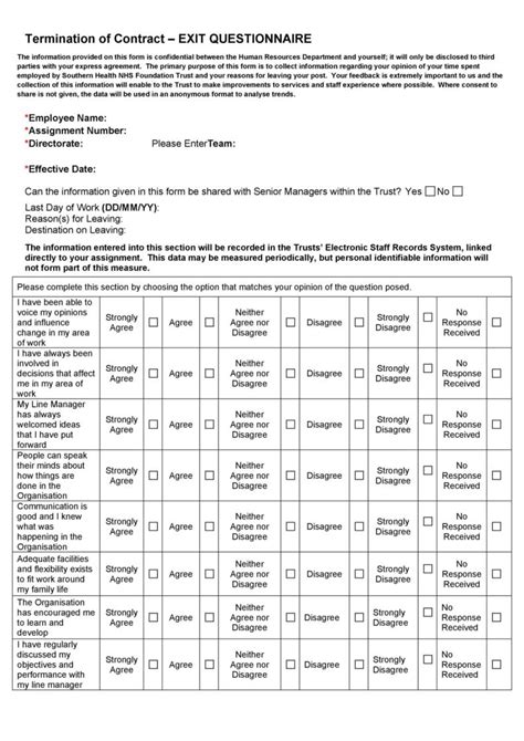 40 Best Exit Interview Templates Forms ᐅ TemplateLab