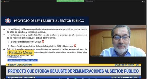 Colmed Expone En Comisión De Hacienda Del Senado Sobre Reajuste Al