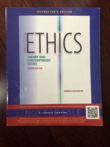 Ethics Theory And Contemporary Issues Concise Edition By Barbara