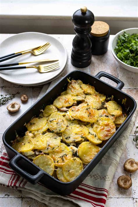 Kartoffel Pilz Gratin Mit Ziegenk Se Rezept Elle Republic